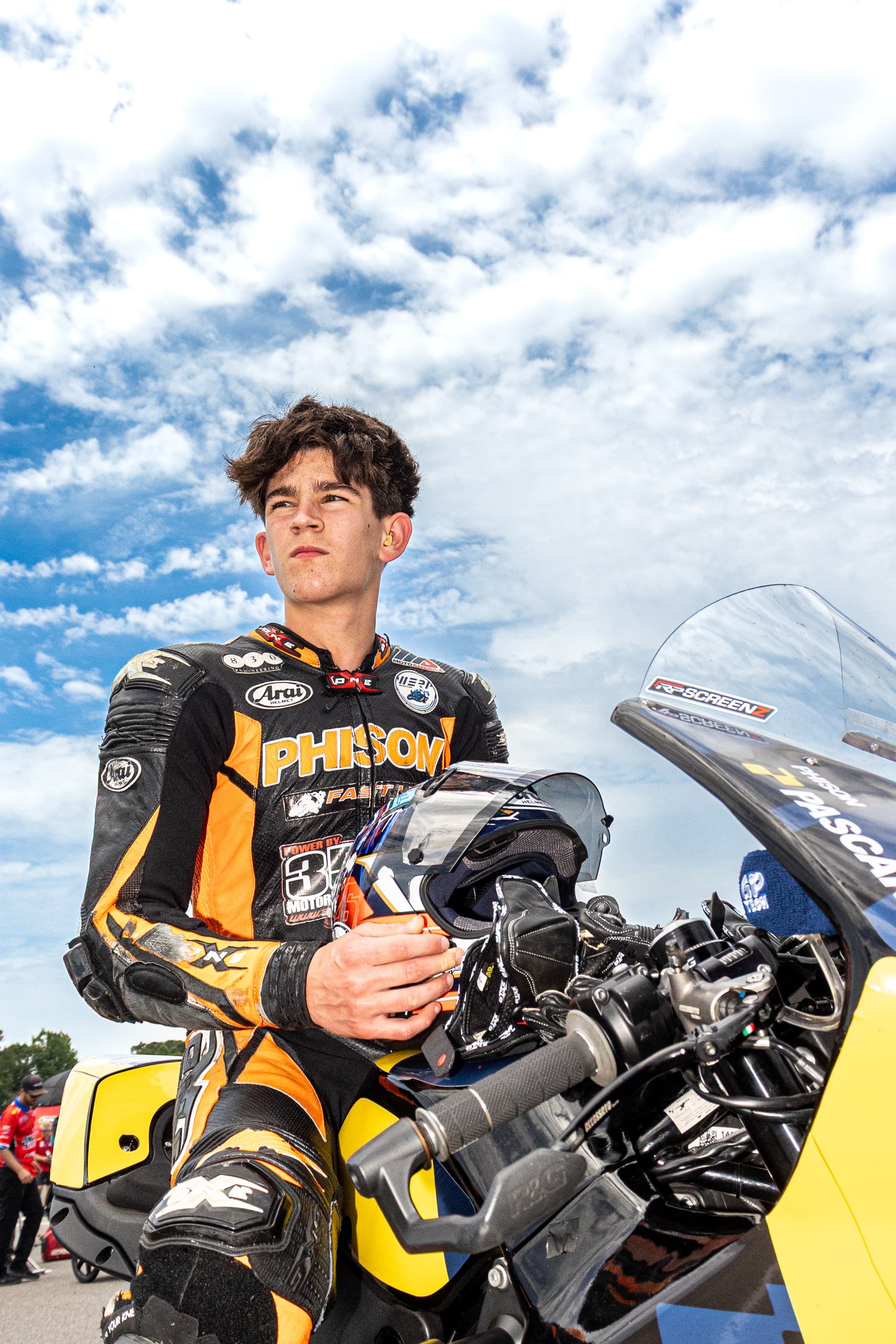 Reese Frankenfield with his #11 race bike